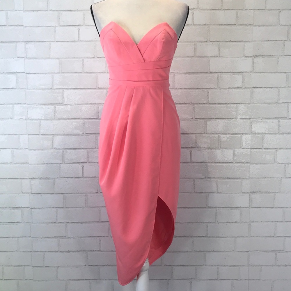 NWT Revolve Coral Riviera Strapless Midi Dress - Picture 4 of 7